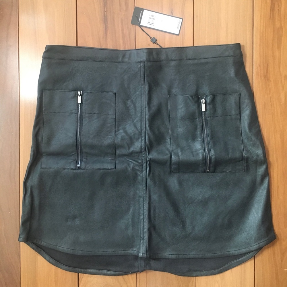 Faux leather skirt